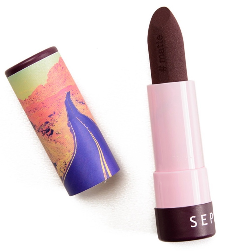 Sephora Collection 33 Wanderlust #Lipstories Lipstick- cool toned dark burgundy - Picture 6 of 6